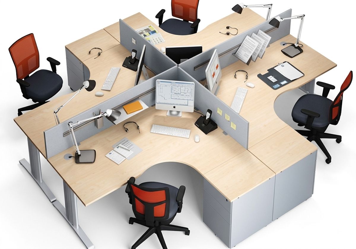 Modular Office Corner Workstation variant CW-004 for IT & Technology - office furniture manufacturer Mumbai