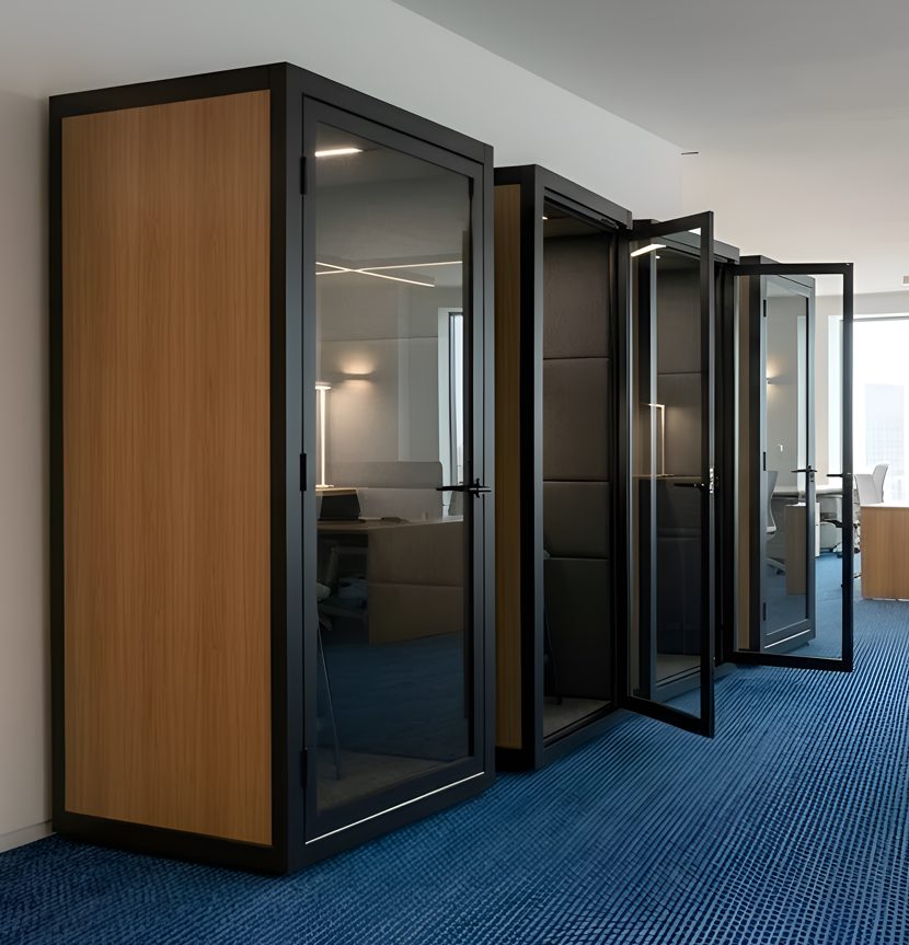 Acoustic phone booths for open-plan offices